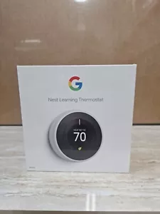 Google Nest 3rd Generation Learning Thermostat (White) T3017US - Picture 1 of 6