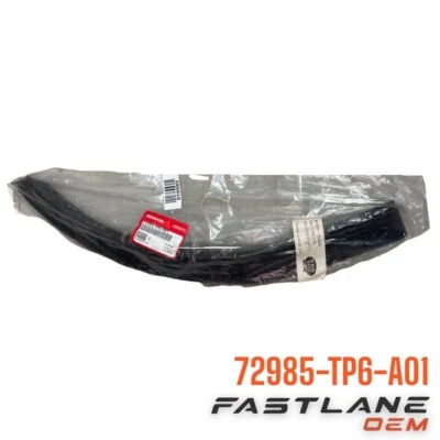 2010-2015 HONDA CROSSTOUR PROTECTOR RR DOOR WHEEL ARCH, LH NEW OEM 72985-TP6-A01 - Image 1 of 4