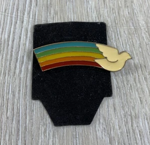 Christian Gay Pride LGBTQ Rainbow Dove Peace Pin (1pc) - 2” X 1/2” - Picture 1 of 2