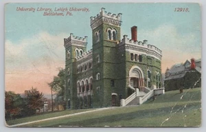 Postal de la Biblioteca Universitaria Lehigh University Bethlehem Pennsylvania PA - Imagen 1 de 2