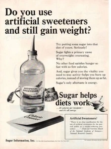 Vintage advertising print FOOD Sugar helps diets work still gain weight Calorie - Bild 1 von 1