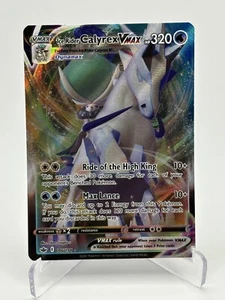 Juego de cartas coleccionables Pokémon Holo Ice Rider Calyrex VMAX 046/198 ultra raro Chilling Reign - Imagen 1 de 2