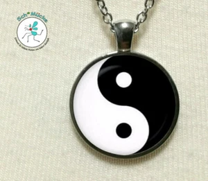 Halskette Anhänger Yin Yang Symbol Taijitu Amulett Glücksbringer Geschenkidee - Bild 1 von 1