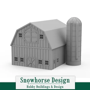 Barn and Silo Set | Countryside Collection (HO Scale 1:87) - Picture 1 of 8