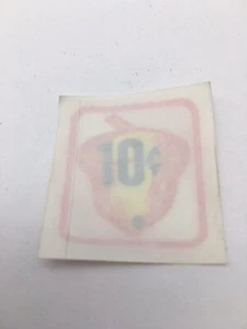 Vintage Oak Acorn 10 cent Decal Inside Globe OEM New Old Stock Price Sticker - Picture 1 of 2