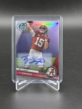 Ty Simpson 2023 Bowman U University Refractor Auto /499 #23 Alabama Crimson Tide