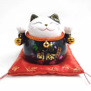 4.5 inch Ceramic Maneki Neko Statue Lucky Cat Money Box Fortune Colored Cat Pigg - Picture 1 of 18