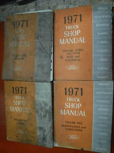 1971 FORD ALL SERIES TRUCK LIGHT MEDIUM HEAVY FACTORY SERVICE MANUALS SHOP 100 - Bild 1 von 21