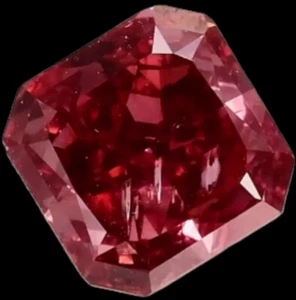 Atemberaubender ausgefallener roter loser Diamant strahlende Form 0,54 ct. I1 GIA Cert. - Bild 1 von 11
