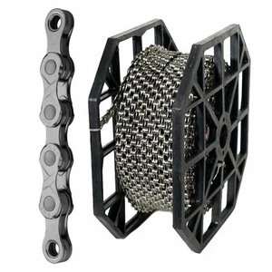 KMC X9 Bicycle 9 Speed Chain Grey 50 Meter Reel + 40 Missing Links - Picture 1 of 3