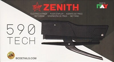 Cucitrice Spillatrice a Pinza in Metallo Zenith 590 Tech Black Carbon + Punti - Immagine 1 di 2