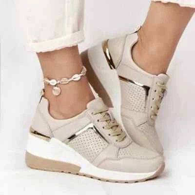 Large Size Sports New Platform Wedge Sneakers Women's Casual Athletic Shoes