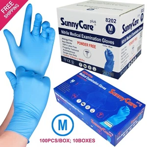 1000 SunnyCare #8202 Nitrile Exam Gloves Chemo-Rated (Powder Free Vinyl Latex) M - Picture 1 of 3