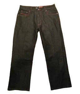 Kayden K Mens Loose Fit Red Threaded Denim Blue Jeans 38 x 32 A212 - Picture 1 of 5