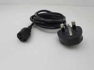 For Dell S3225QC 32" Monitor Mains Power Cable AC Power Lead Cord 2m UK Plug - Picture 1 of 5