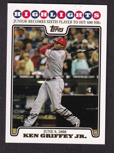 2008 Topps Highlights Baseball card #UH119 Cincinnati Reds Ken Griffey Jr - Picture 1 of 2