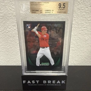Bowman 2011 cromo #175 Mike Trout Rookie radiocontrol BGS 9,5 - Imagen 1 de 2