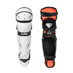 All-Star PHX Paige Halstead Fastpitch Catcher's Leg Guards, White/Black - Medium - Picture 1 of 1