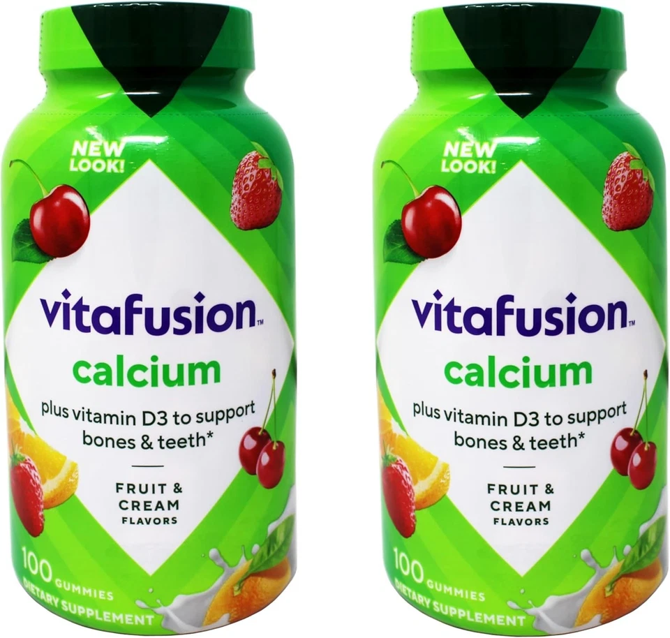 Vitafusion Calcio + D3 Gomitas 200 Ct - Apoyo para la salud ósea e inmune Foto 1 de 4