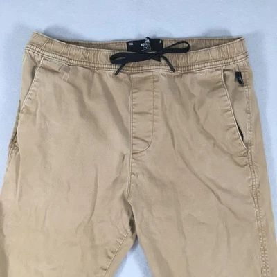 Hollister Jogger Pants Mens Medium Tan Khaki Skinny Advanced Stretch Drawstring - Image 1 of 4