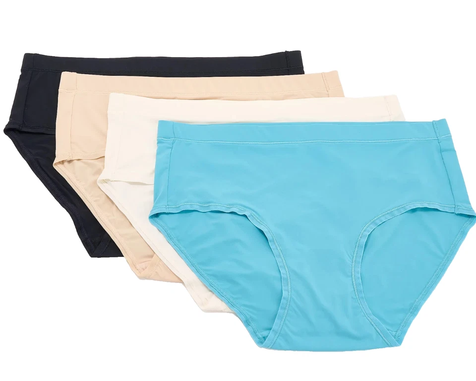 Cuddl Duds~Set of 4~Smooth Micro Hipster Brief~1X~Cirrus Blue~A614508 12076 - Image 1 of 1