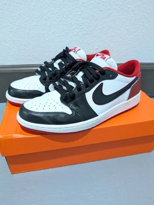 DS Nike Air Jordan 1 Retro Bajo OG CUSTOM Blanco Rojo Negro Puntera Talla 10 Foto 1 de 4