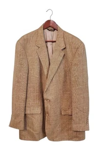 Vintage Brooks Brothers Mens Size 46 Long Wool Linen Camal Color Blazer Jacket - Picture 1 of 15