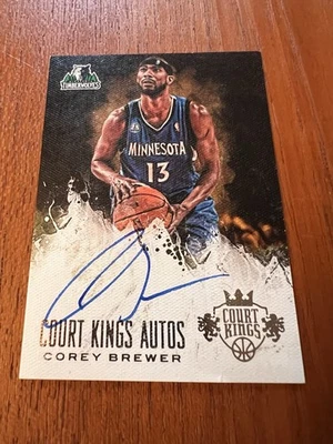 2013-14 Panini Court Kings Corey Brewer Auto #/399 Timberwolves  - Image 1 of 3