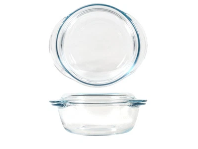 Casserole Ronde Avec Couvercle En Verre Transparent, 3L - Photo 1/4