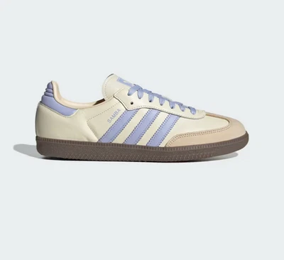 New Adidas Original Samba OG Women’s JI2678 Cream White Violet Tone Sand Strata - Image 1 of 4