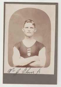 Cabinet Card Photo C.1900 Wm. J. Glover Jr w/ Medal Wrestler / Boxer / Track ?? - Picture 1 of 1