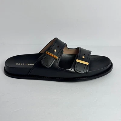 Cole Haan Footbed Sandals, Black Leather - Image 1 of 4