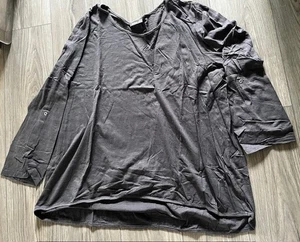 Tunika Basic Shirt Bluse grau  Gr. XXL Krempelarme - kaum getragen - Bild 1 von 10