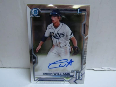 2021 Bowman Chrome Carson Williams 1st Bowman On Card Auto Rays - Image 1 of 2