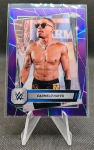 2025 Topps Chrome WWE Purple Refractor #165 Carmelo Hayes Wrestling Card - Picture 1 of 2