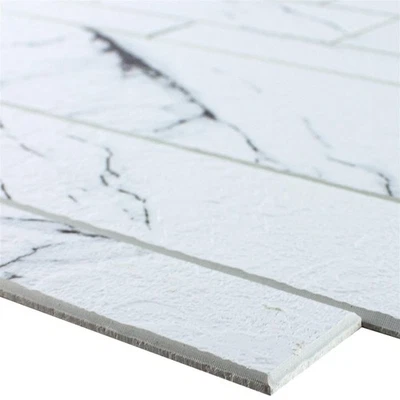 Mosaikfliesen Lewis Selbstklebend Steinoptik Weiß - Bild 1 von 4