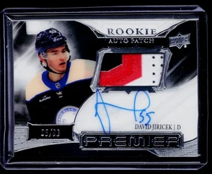 2022-23 UD Premier David Jiricek Rookie Auto Patch /99 Blue Jackets - Picture 1 of 3