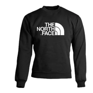 Felpa uomo donna nera north face maglia felpata girocollo unisex - Foto 1 di 1