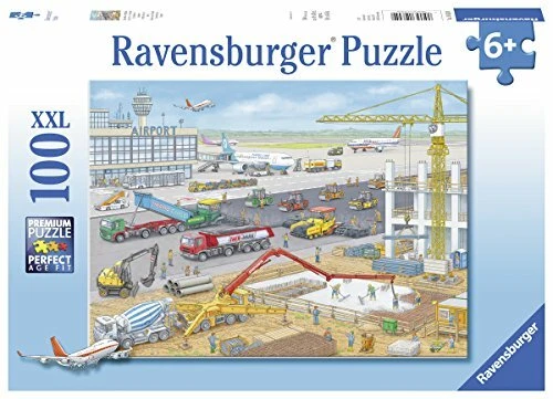Ravensburger- Cantiere in aeroporto Puzzle 100 Pezzi, Multicolore, 10624 (n4Z) - Immagine 1 di 1