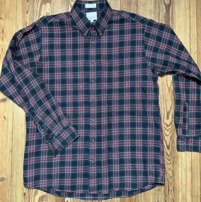 Camisa Viyella Para Hombres Grande Franela Abotonada Mezcla de Lana Rojo Bullock Jones Foto 1 de 4