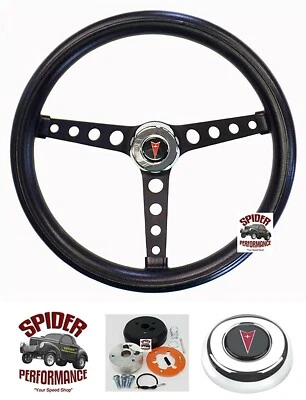 Pontiac 1969-1989 volante 14 1/2" clásico negro Foto 1 de 4