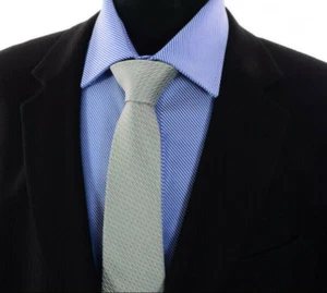 Luxury Mens Grey Silver Designer Premium Suit Tie Silk Essential Present xdc1 UK - Picture 1 of 2