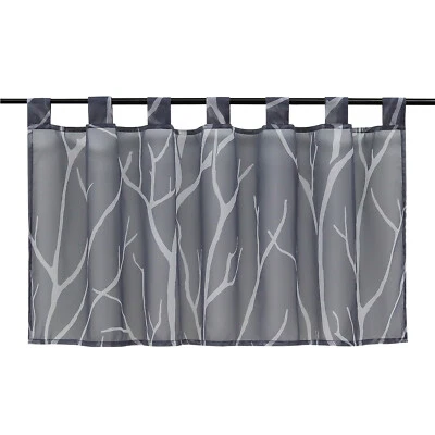 Scheibengardine Schlaufen Bistrogardine Kurz Gardine Voile Küche Vorhang Modern - Bild 1 von 4