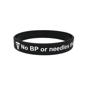 Kein BP oder Nadeln medizinisches Armband für Schwellungsbewusstsein kein Blutdruck UK - Bild 1 von 11