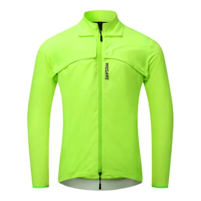 WOSAWE Mens Windproof Cycling Jacket Breathable Bike Windcoat Detachable Sleeves - Image 1 of 4
