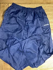 Pantaloni da jogging ADIDAS VINTAGE nylon XL/XG cucito logo elastico gamba hip hop gear RARI - Foto 1 di 5