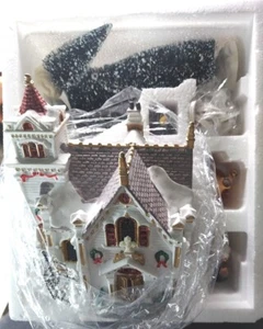 Lemax Sunrise Valley Church NIB 2001 Vtg Complete 8 Pieces Wedding Couple Trees - Picture 1 of 3