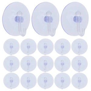 40pcs Clear Suction Hooks Suction Cups with Hooks for Wall Window Door New - Picture 1 of 12