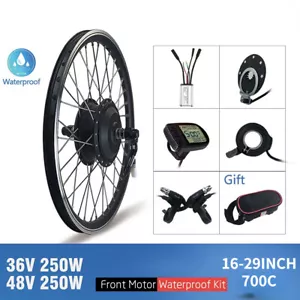 Kit conversione ebike 36V 48V 250W 16-29inch 700C mozzo anteriore brushless EBike - Foto 1 di 30