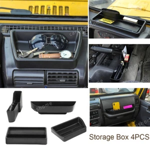 4*Gear Side+Dashboard+Copilot Armrest Storage Box For Jeep Wrangler TJ 1997-2006 - Picture 1 of 9